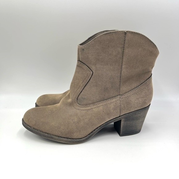 Rocket Dog Womens Faux Vegan Leather Weathered Western Style Brown Boots Size 10 - Picture 6 of 13